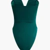 Basic V-neck Strapless Bodysuit>MICAS Outlet