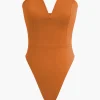Basic V-neck Strapless Bodysuit>MICAS Outlet