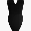 Basic V-neck Strapless Bodysuit>MICAS Outlet