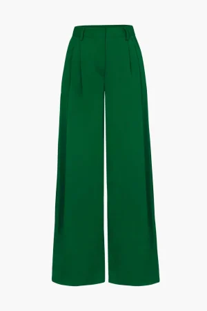 Basic Wide Leg Suit Pants>MICAS Fashion