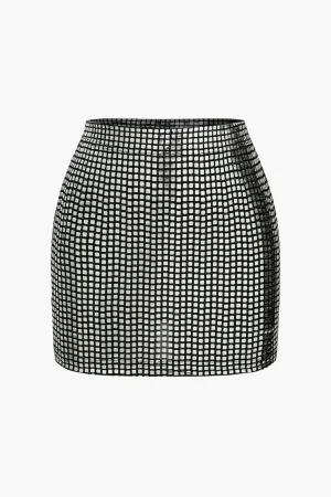 Block Pattern Sequin Skirt>MICAS Sale