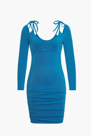 Blue Cut Out Bodycon Mini Dress>MICAS Discount