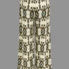 Bohemian Print Shirred Waistband Trousers>MICAS New