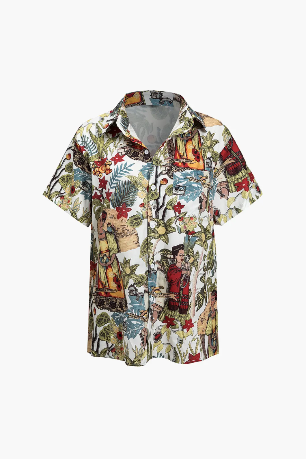 Boho Print Short-Sleeve Shirt>MICAS Online
