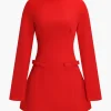 Bow Long Sleeve Mini Dress>MICAS Online