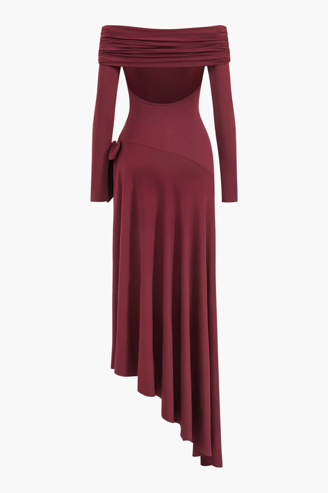 Bow Off Shoulder Long Sleeve Maxi Dress>MICAS Sale
