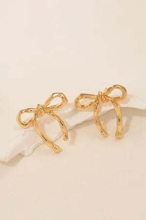 Bowknot Simple Earrings>MICAS Clearance