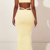 Braids Bare Shoulder Cut Out Maxi Dress>MICAS Fashion