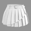 Buckle Layer Pleated Mini Skirt>MICAS Discount
