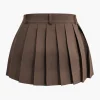 Buckle Layer Pleated Mini Skirt>MICAS Discount