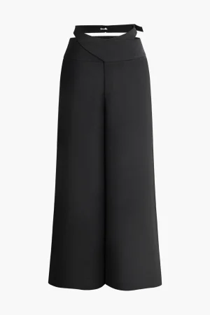 Buckle Wide Leg Pants>MICAS Online