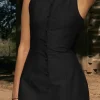 Button Front Sleeveless Mini Dress>MICAS Sale