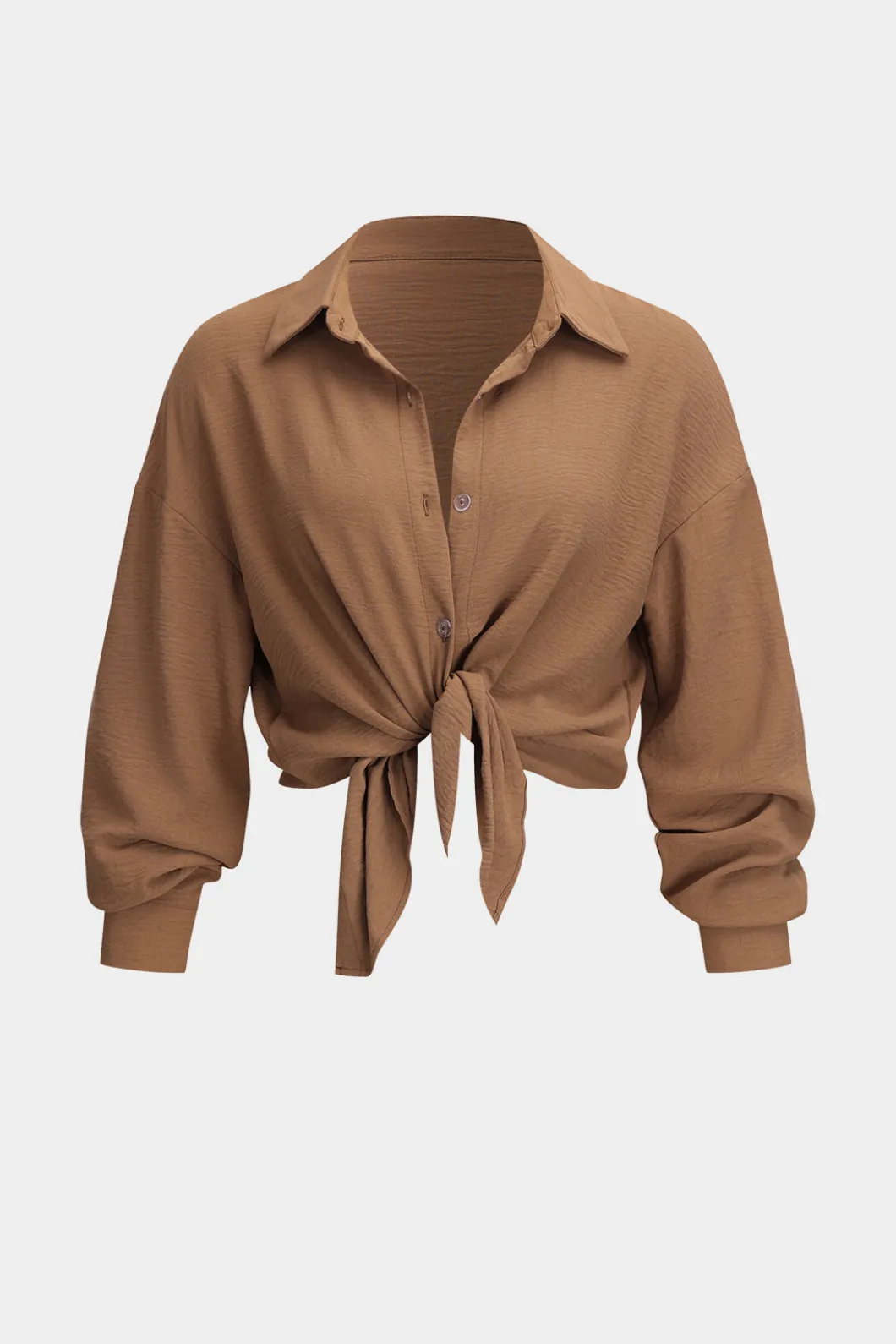 Button Long Sleeve Shirt And Wide Leg Trousers Set>MICAS Fashion