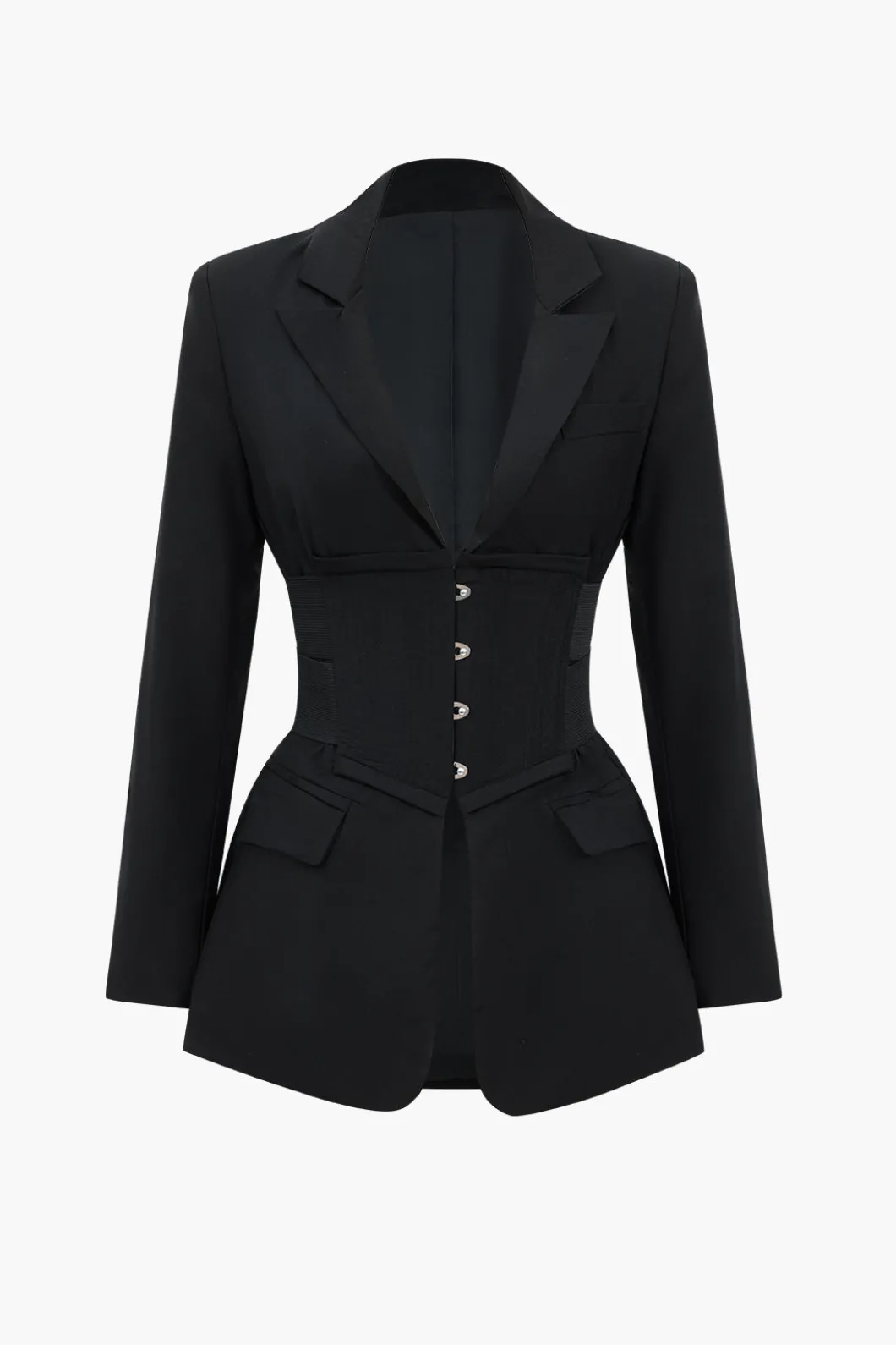 Button Notched Lapel Blazer>MICAS Discount