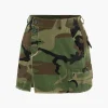 Camo Frayed Hem Cargo Skirt>MICAS Best