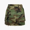Camo Frayed Hem Cargo Skirt>MICAS Best