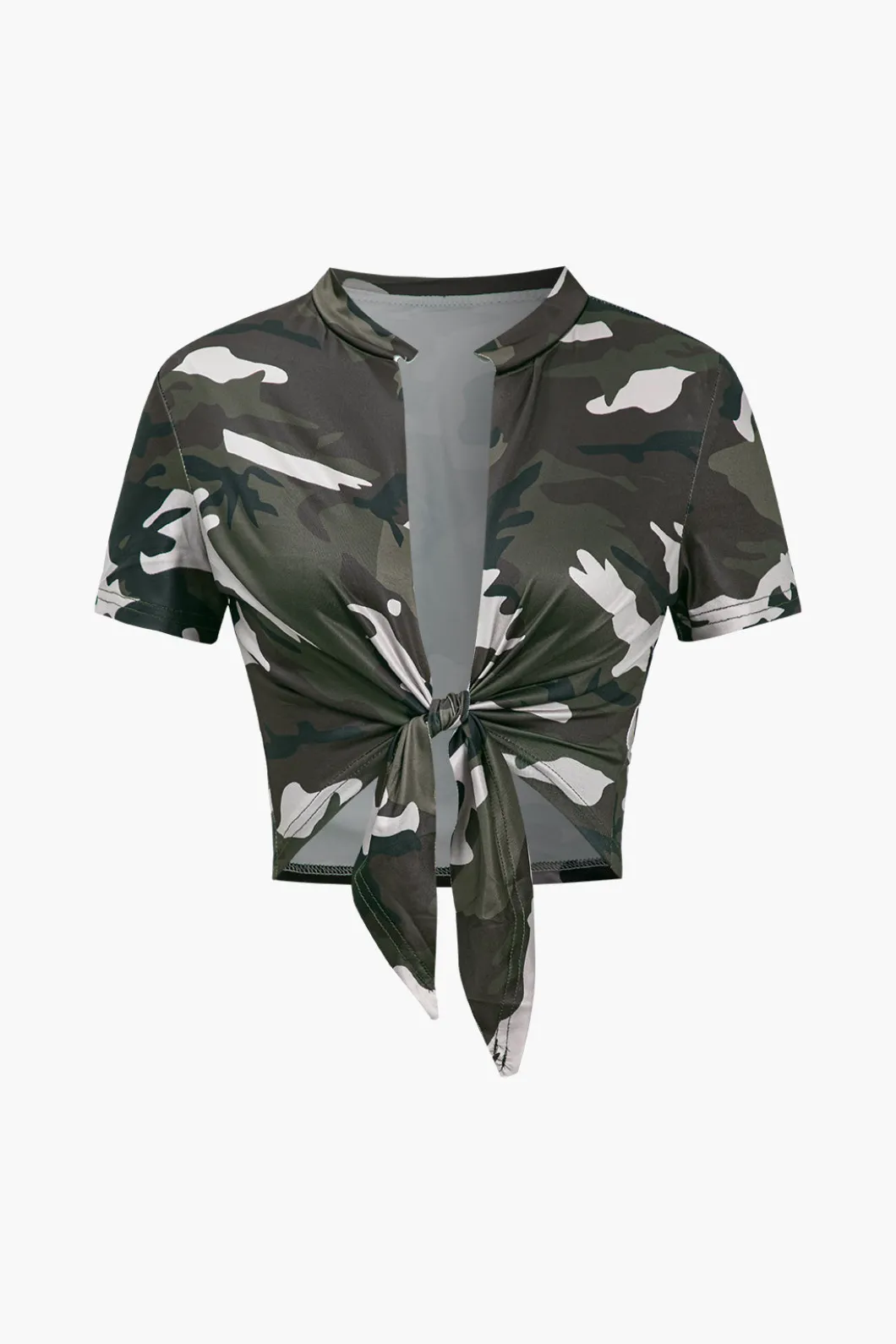 Camo Print Fringe Pocket Top And Trouser Set>MICAS Best