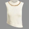 Chain Asymmetrical Hem Sweater Tank Top>MICAS Clearance