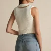 Chain Asymmetrical Hem Sweater Tank Top>MICAS Clearance