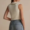Chain Asymmetrical Hem Sweater Tank Top>MICAS Clearance