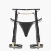 Chain Bustier Contrast Mesh Lingerie Garter Set>MICAS Outlet
