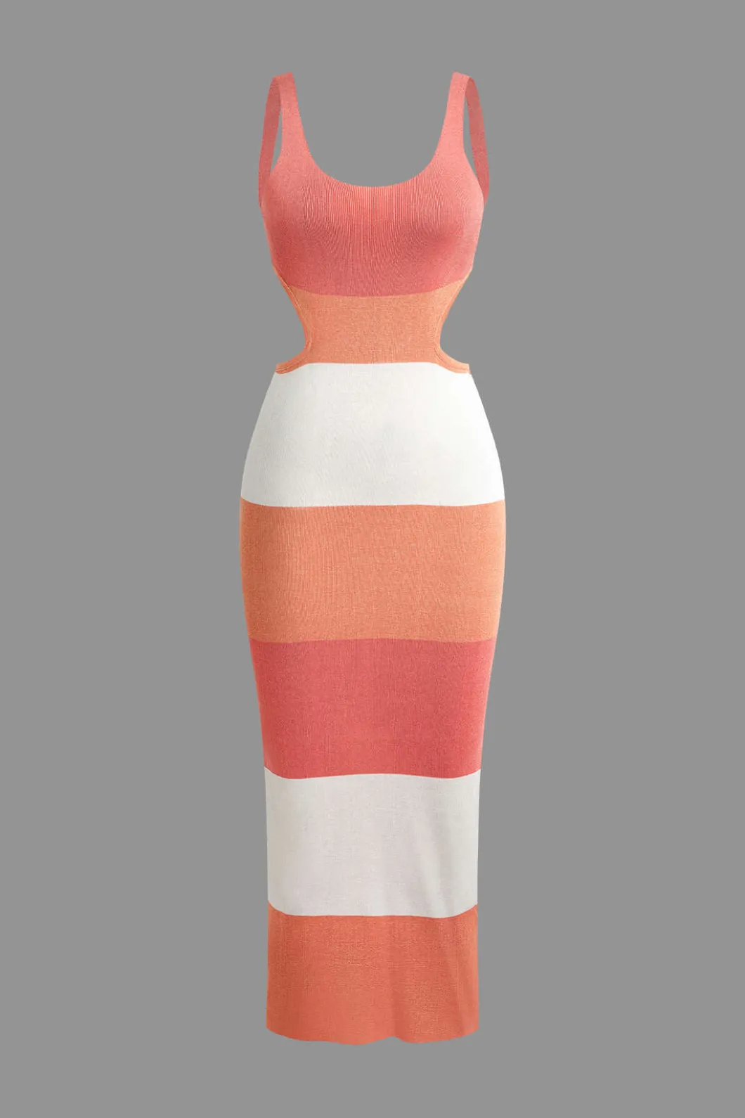 Color Block Backless Cami Knit Dress>MICAS Outlet