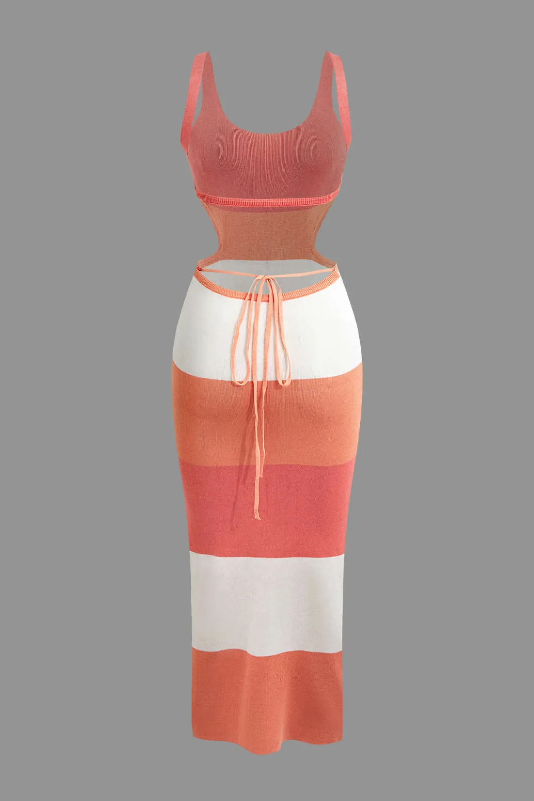 Color Block Backless Cami Knit Dress>MICAS Outlet