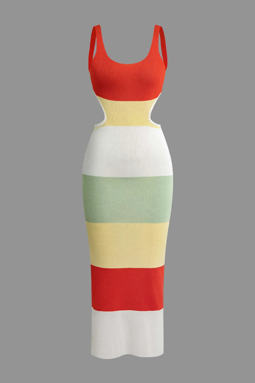Color Block Backless Cami Knit Dress>MICAS Outlet