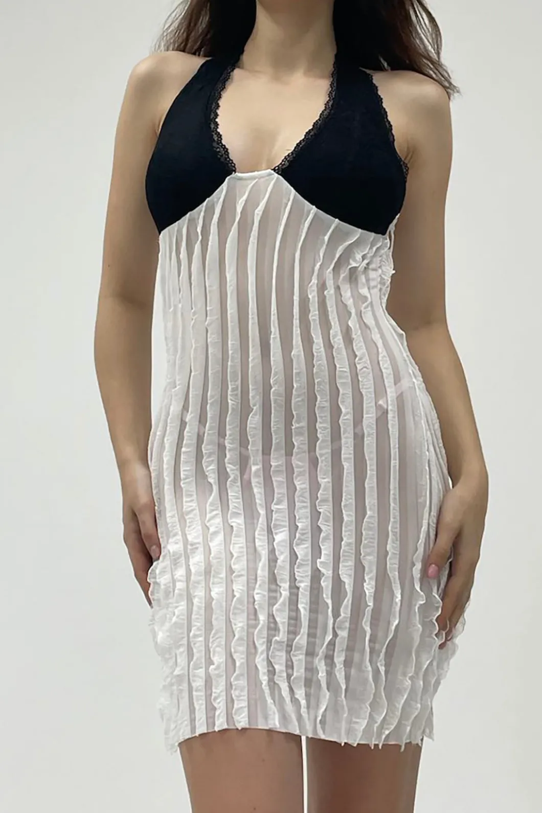 Color Block Backless Mini Dress>MICAS Outlet