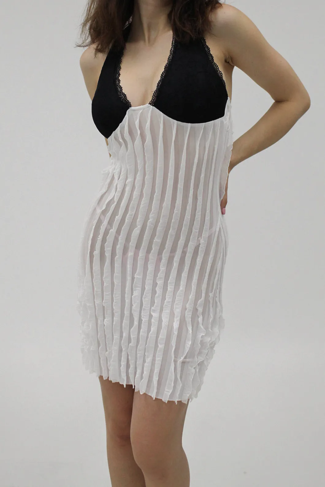 Color Block Backless Mini Dress>MICAS Outlet