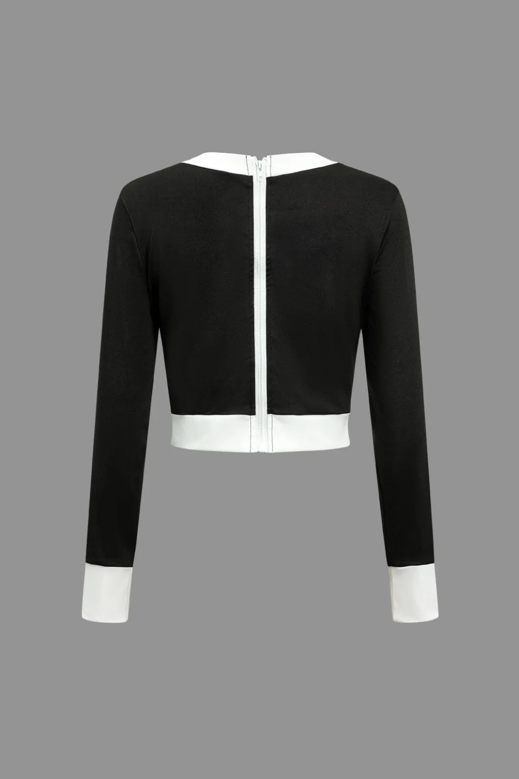 Color Block Button Pocket Skirt Set>MICAS Hot