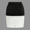 Color Block Button Pocket Skirt Set>MICAS Hot