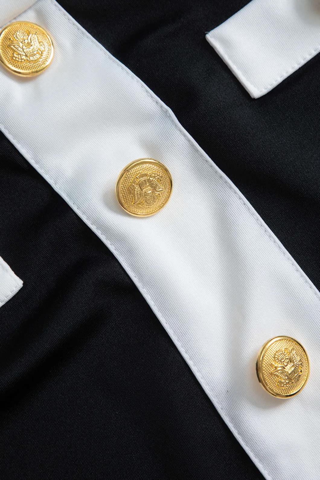 Color Block Button Pocket Skirt Set>MICAS Hot