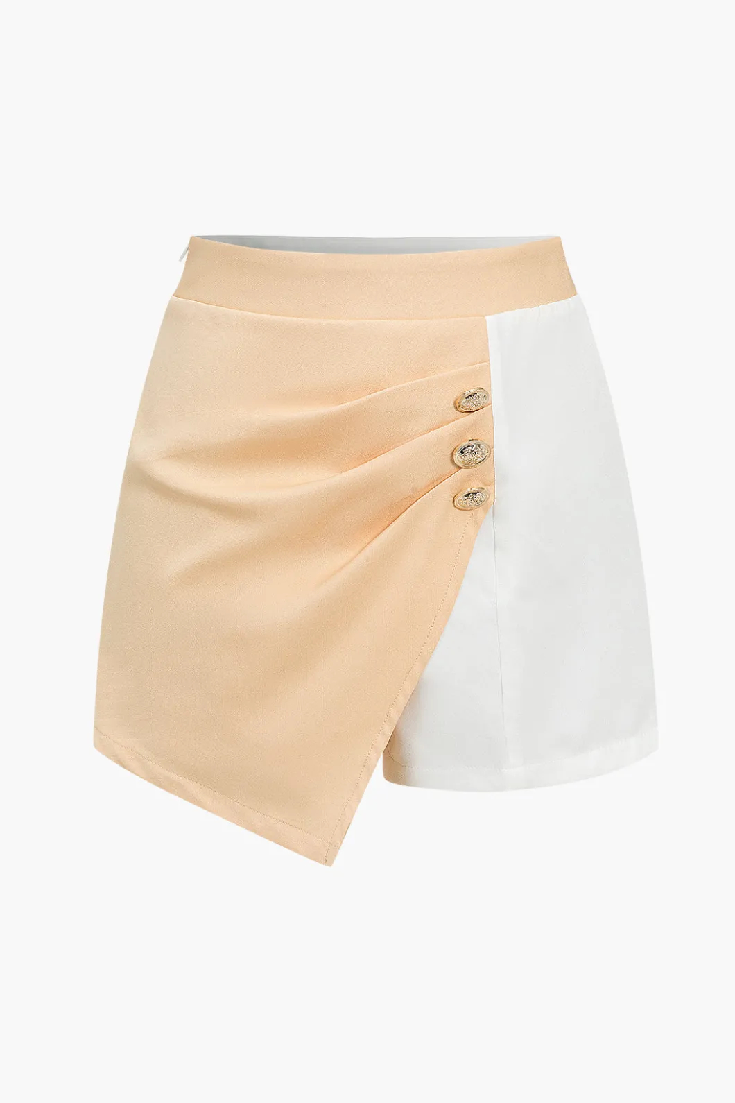 Color Block Cropped Blazer And Button Detail Skort Set>MICAS Online