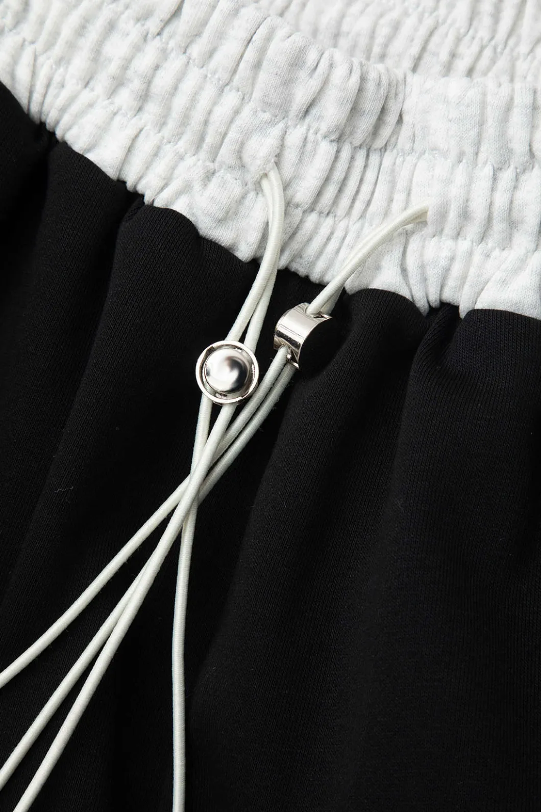 Color Block Drawstring Trousers>MICAS New