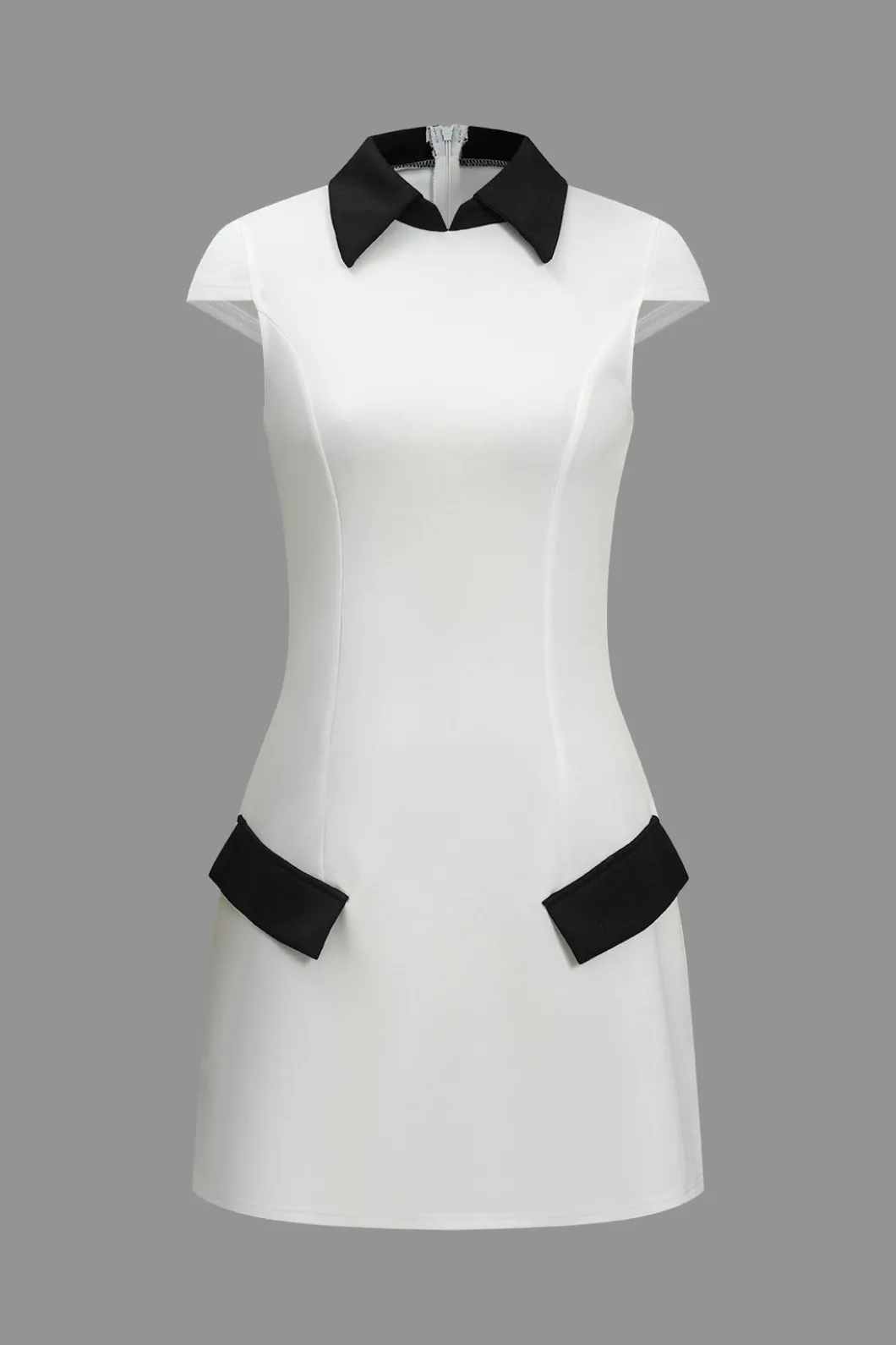 Color Block Fake Pocket Mini Dress>MICAS Discount