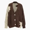 Color Block Patchwork Sweater Cardigan>MICAS Sale