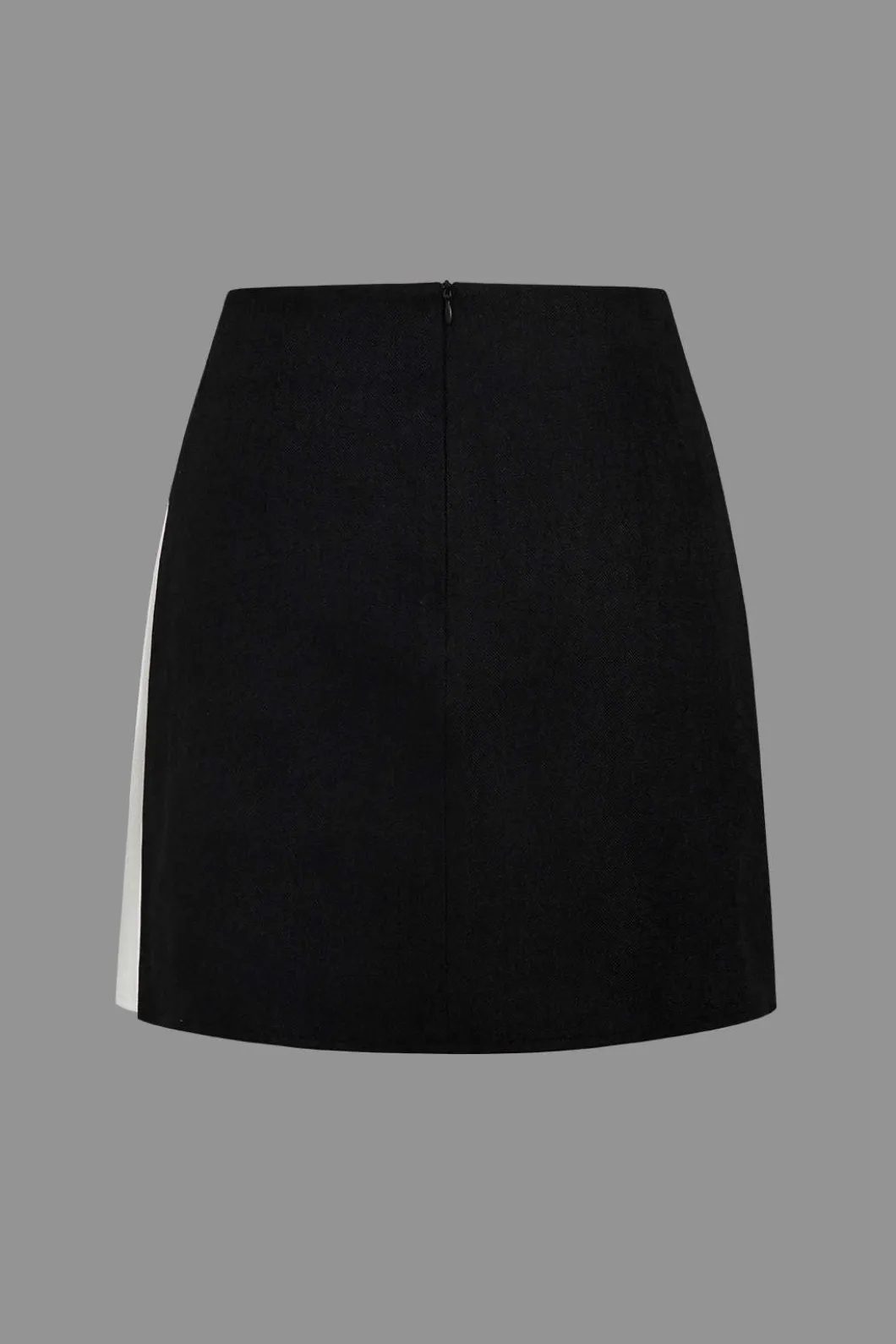 Color Block Pleated Asymmetrical Skirt>MICAS Sale