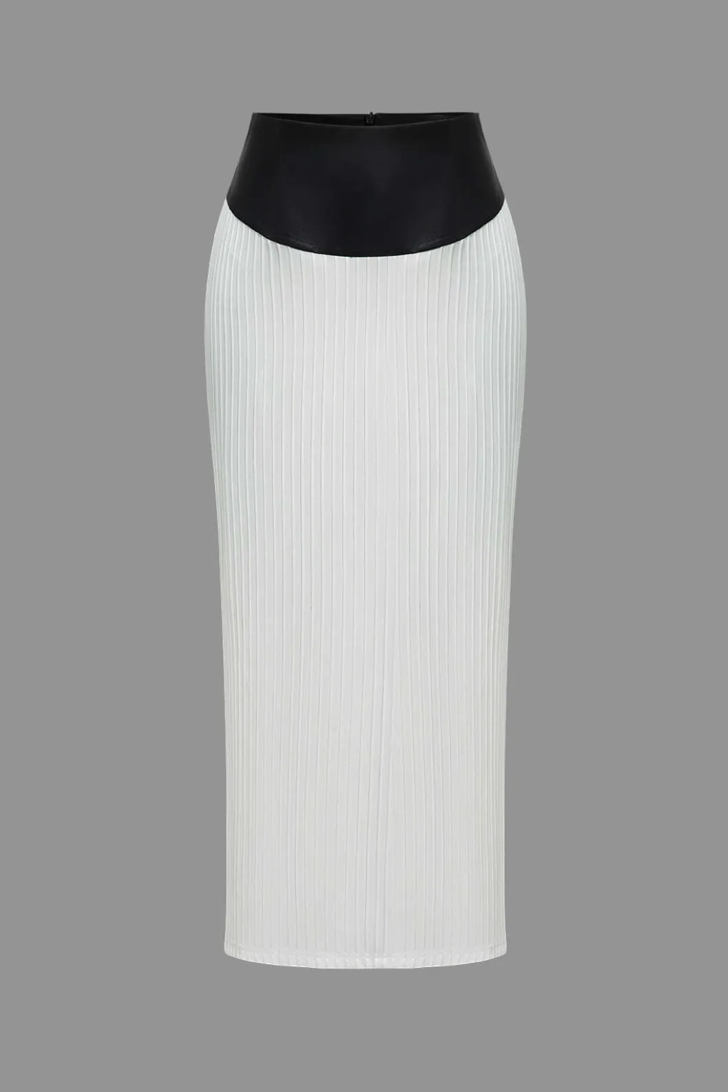 Color Block Pleated Zipper Skirt>MICAS Discount