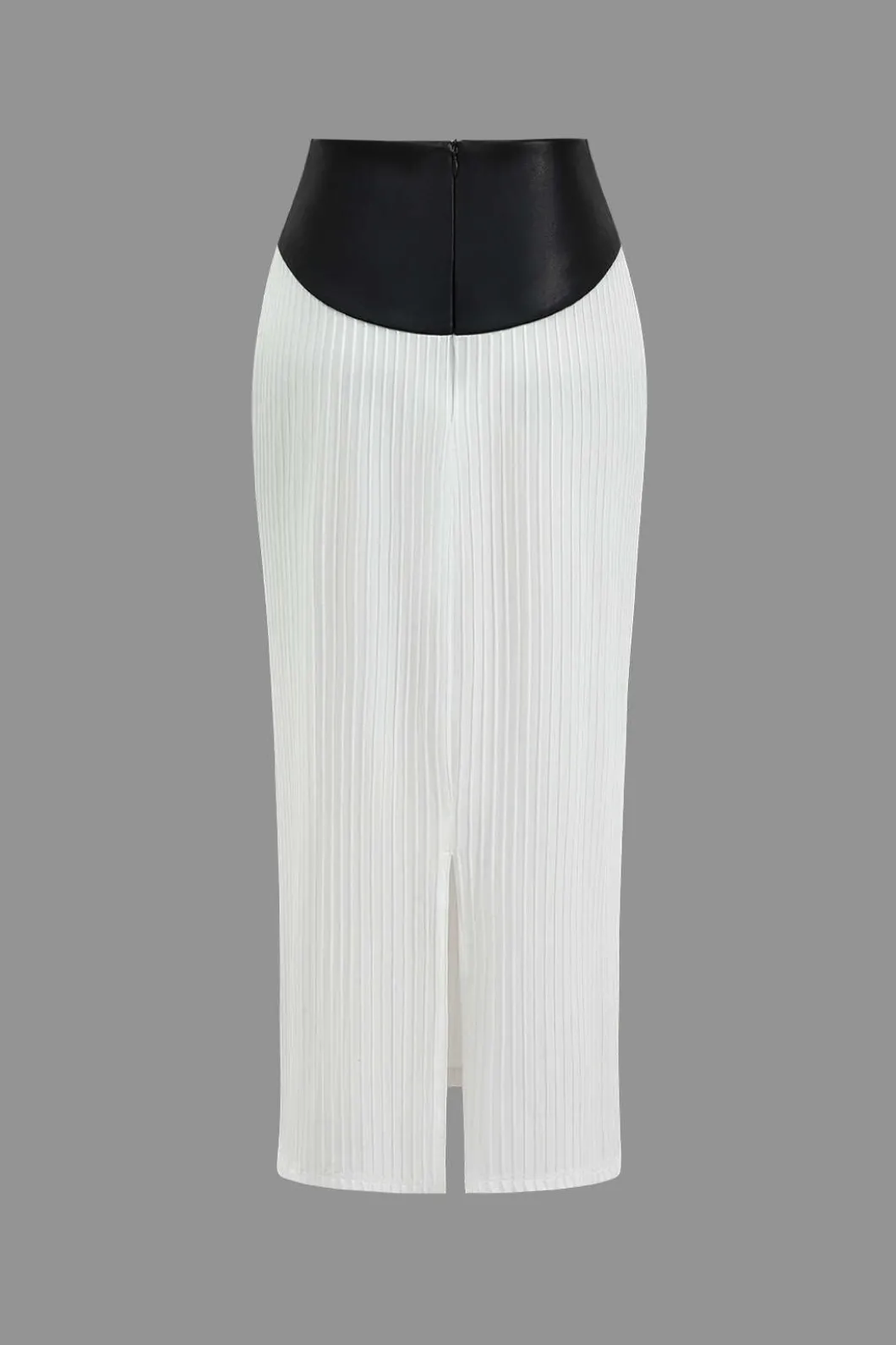 Color Block Pleated Zipper Skirt>MICAS Discount