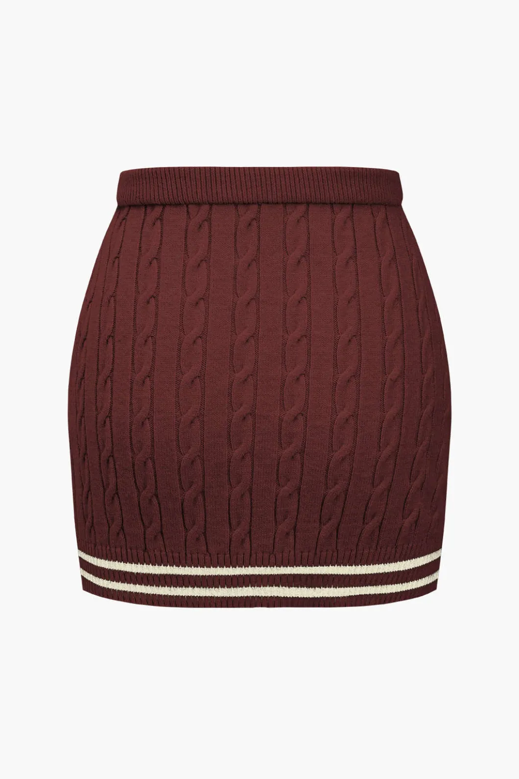 Color Block Print Knit Button Skirt>MICAS Sale