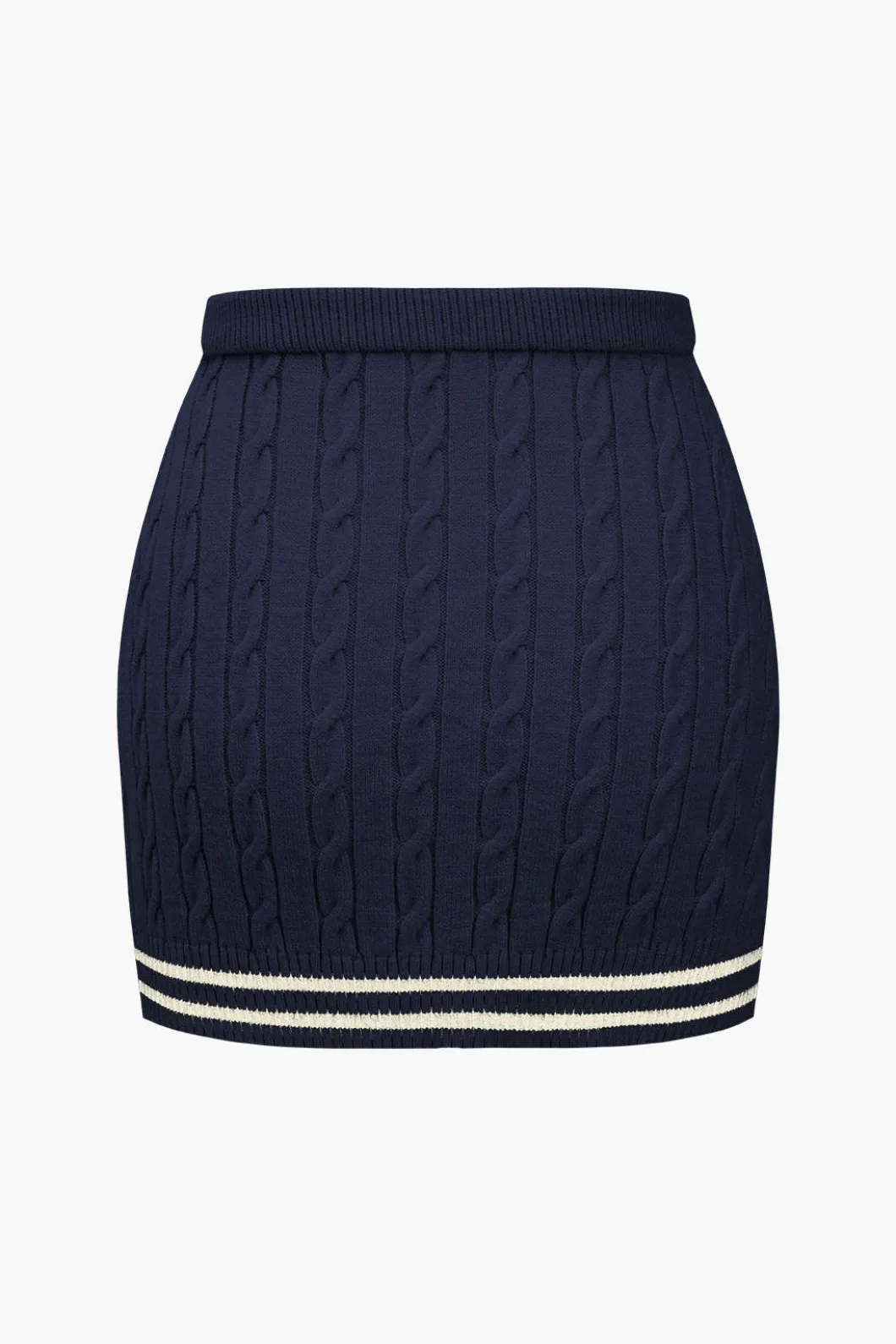 Color Block Print Knit Button Skirt>MICAS Sale