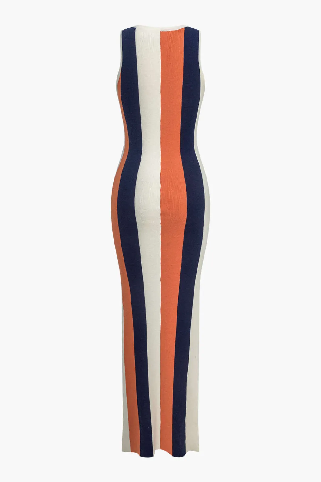 Color Block Print Knit Slit Maxi Dress>MICAS Clearance