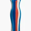 Color Block Print Knit Tank Maxi Dress>MICAS Fashion