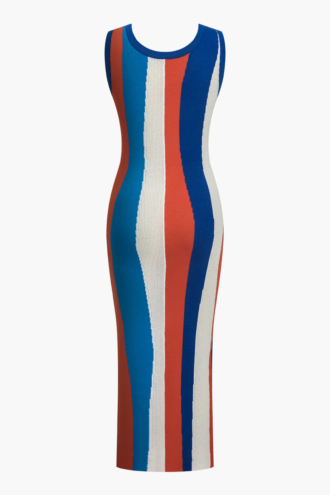 Color Block Print Knit Tank Maxi Dress>MICAS Fashion
