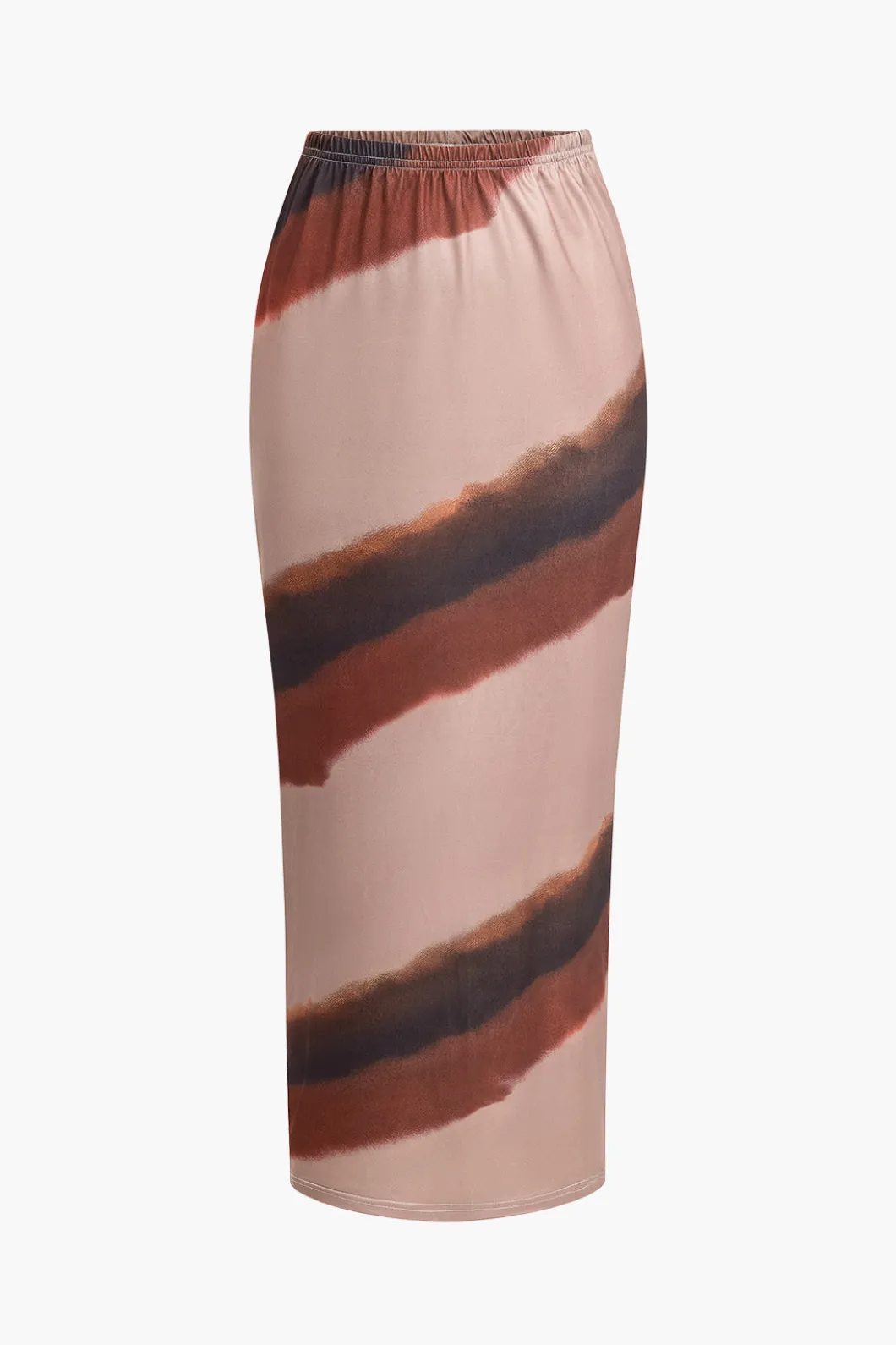 Color Block Print Slit Midi Skirt>MICAS Sale