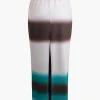 Color Block Print Slit Midi Skirt>MICAS Sale