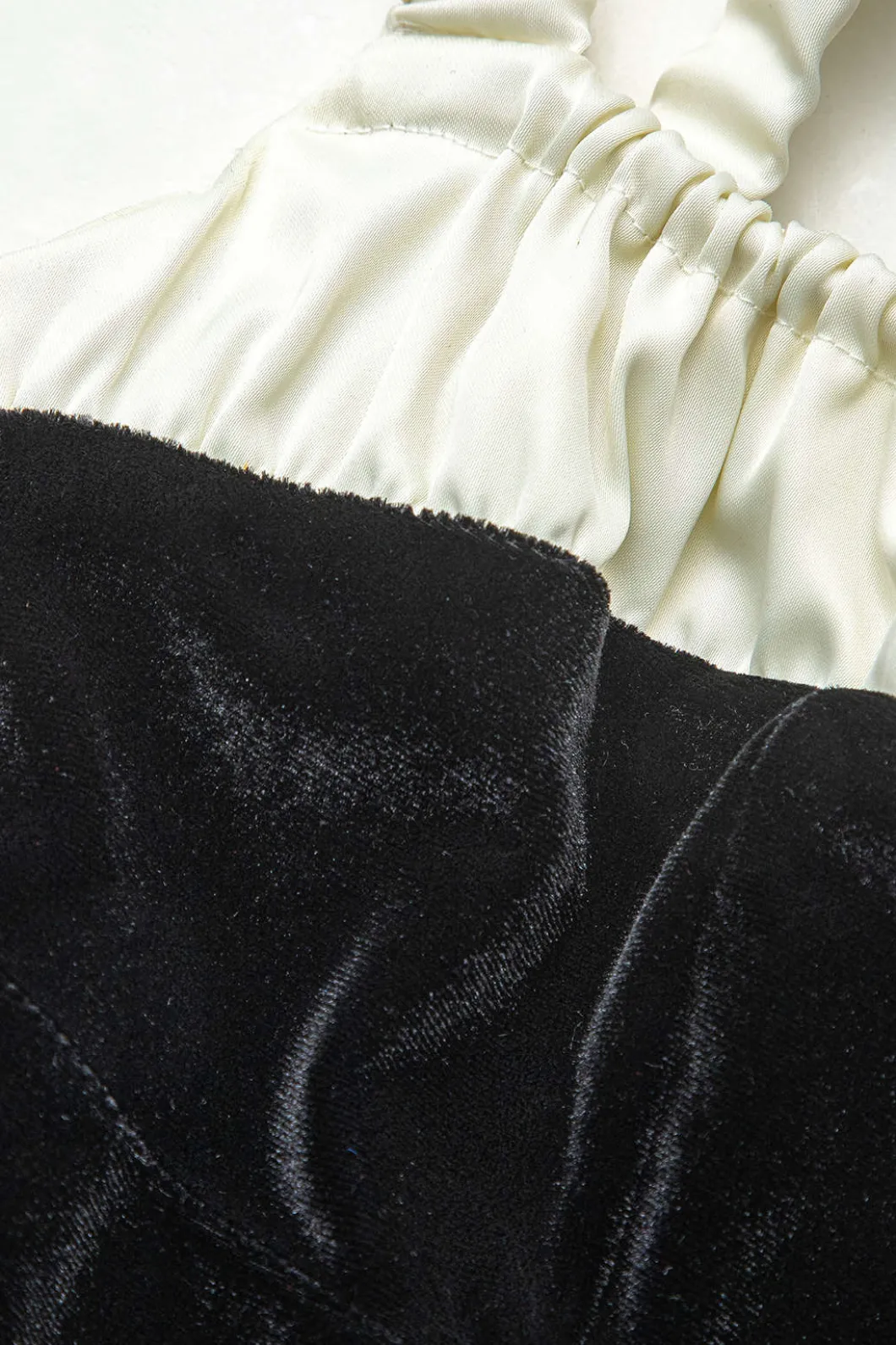 Color Block Ruched Drawstring Mini Dress>MICAS New