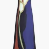 Color Block Strapless Slit Maxi Dress>MICAS Clearance