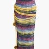 Color Block Sweater Fringe Trim Skirt>MICAS Discount